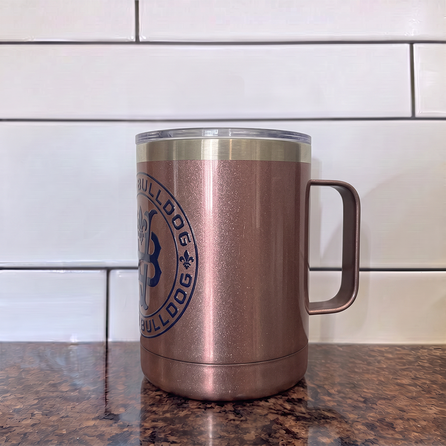 Velvet Bulldog™ 12oz Coffee Mug With Handle Rose Gold (Hot and Cold)