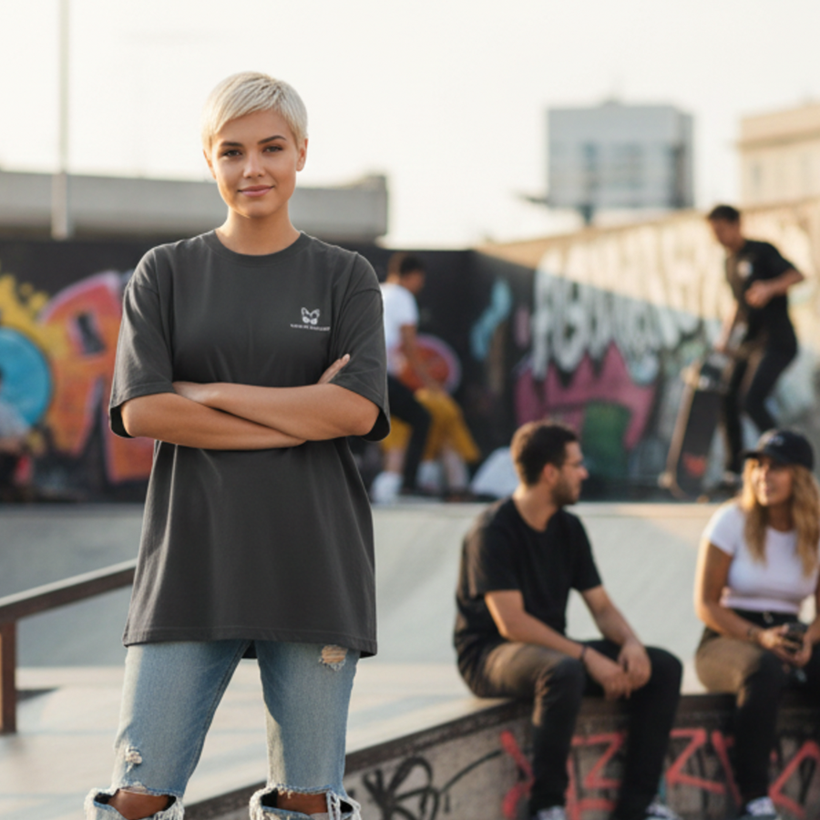 Velvet Bulldog Unisex Oversized faded t-shirt