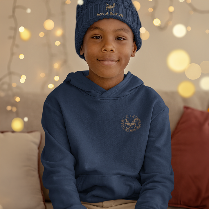 Velvet Bulldog Cable Knit Beanie Navy