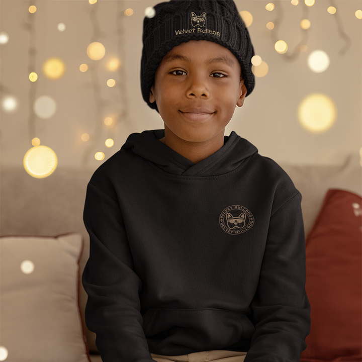 Velvet Bulldog Cable Knit Beanie Black