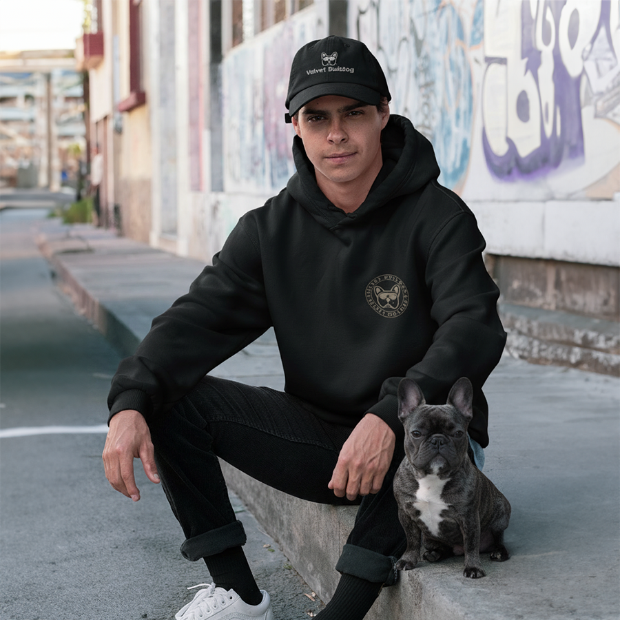 Velvet Bulldog Circle Logo Hoodie Sweatshirt