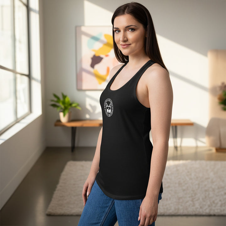 Velvet Bulldog Logo Women’s fitted racerback tank top