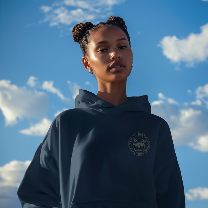 Velvet Bulldog Circle Logo Hoodie Sweatshirt